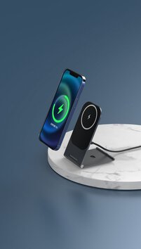 VEGER podstawka biurkowa z adowarka indukcyjna kompatybilne z MagSafe 15W Y56 czarna