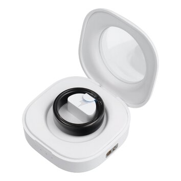 Smart Ring R11M- inteligentny pierścień ze stali ze stacją ładującą rozmiar 7 (17,3mm) czarny