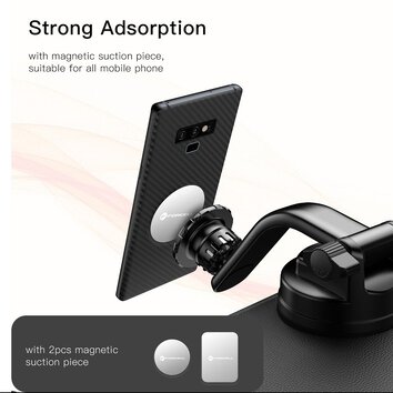 FORCELL F-Grip MagLuxe uchwyt samochodowy do szyby/deski/kratki magnetyczny czarny