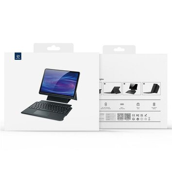 DUX DUCIS DK - etui skadane z klawiatur bezprzewodow do Samsung Tab S9 czarne