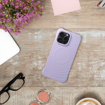 Silicone Zephyr Mag Cover kompatybilny z MagSafe do IPHONE 15 liliowy