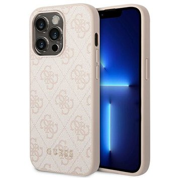 Oryginalne Etui GUESS Hardcase GUHCP14LG4GFPI do iPhone 14 PRO (4G Gold Logo / rowy)