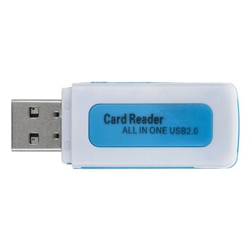 Czytnik kart pamięci USB 2.0 niebiesko biały