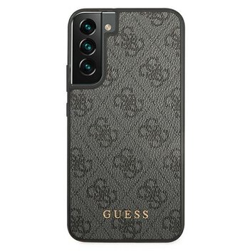Oryginalne Etui GUESS Hardcase GUHCS22SG4GFGR do Samsung S22 (4G Metal Gold Logo / szary)