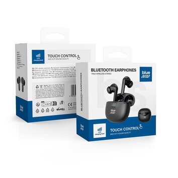 Blue Star suchawki bezprzewodowe stereo TWS T60 czarne