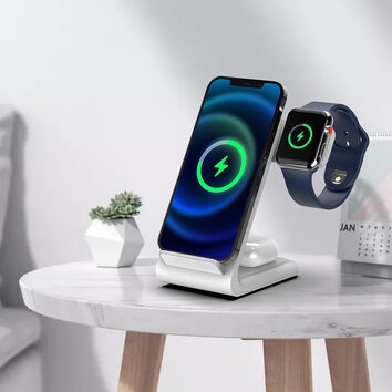 TECH-PROTECT QI15W-A20 3IN1 WIRELESS CHARGER WHITE