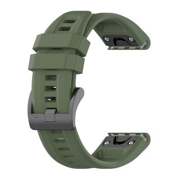 Pasek silikonowy do GARMIN FENIX 3 / 3HR / 5X / 6X / 6X Pro / 7X / 7X Pro ciemno zielony (4)