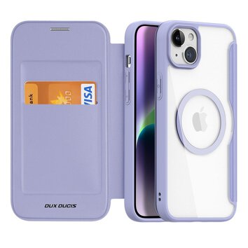 DUX DUCIS kabura SKIN X PRO kompatybilna z MagSafe do IPHONE 15 Plus fioletowa