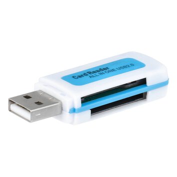Czytnik kart pamięci USB 2.0 niebiesko biały