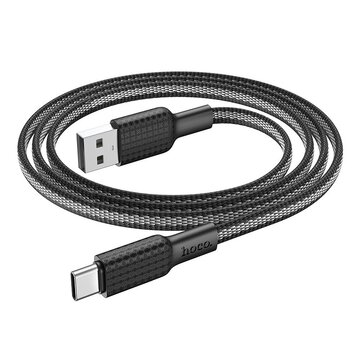 HOCO kabel USB do Typ C 3A Jaeger X69 czarno-biały