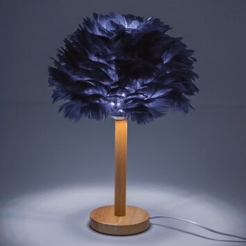 Lampka nocna z pirkiem Art Deco niebieska CBDPH