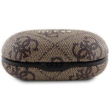 GUESS słuchawki bezprzewodowe bluetooth + stacja dokująca TWS ENC GUTWSP4EGW (4G Metal) brązowe