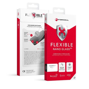 Forcell Flexible 5D - szkło hybrydowe do iPhone 15 Plus czarny