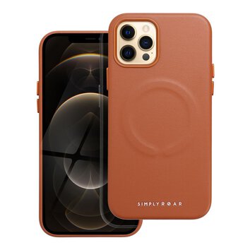 Futera Roar Leather Mag Case kompatybilny z MagSafe - do iPhone 12 Pro Brzowy