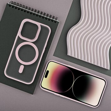 Futerał MATTE MAG COVER kompatybilny z MagSafe do IPHONE 16 Plus różowy