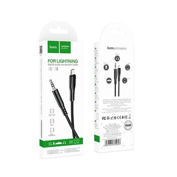 HOCO kabel AUX Jack 3,5 mm do Lightning UPA18 1 m czarny