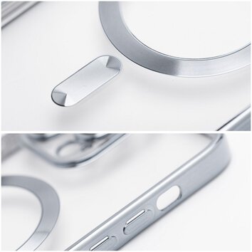Futera Electro Mag Cover kompatybilny z MagSafe do SAMSUNG S24 ULTRA srebrny