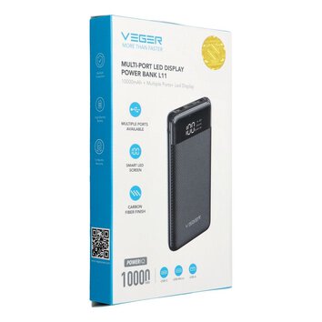 VEGER powerbank 10 000 mAh L11 (W1087) czarny