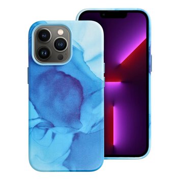 Leather Mag Cover kompatybilne z MagSafe do IPHONE 13 PRO blue splash