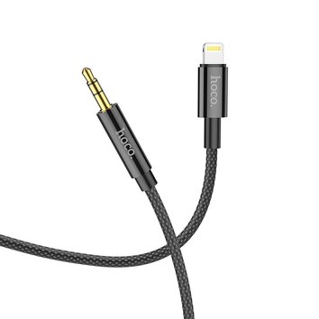 HOCO kabel AUX Jack 3,5 mm do Lightning UPA19 1 m czarny