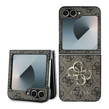 GUESS futerał do SAMSUNG Z Flip 6 GUHCZF64GMGBR (PU 4G Leather Metal Logo) brązowy