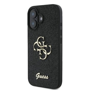 GUESS futerał do IPHONE 16 Plus GUHCP16MHG4SGK (Fixed Glitter Big 4G) czarny