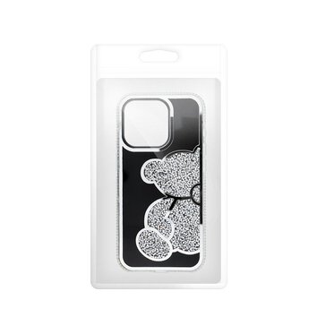 Futerał TEDDY BEAR do IPHONE 15 srebrny