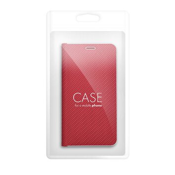 Kabura LUNA Book Carbon do IPHONE 11 czerwony