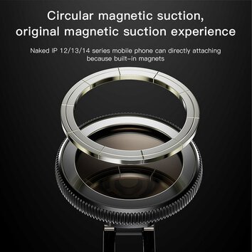 FORCELL F-Grip IronSecure uchwyt samochodowy do szyby/deski kompatybilny z MagSafe czarny