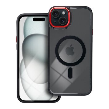 Futera Color Edge Mag Cover kompatybilny z MagSafe do IPHONE 15 PLUS czarno czerwony