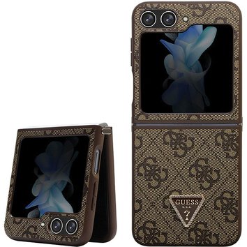 Oryginalne Etui GUESS Hardcase GUHCZF5P4TDPW do Samsung Flip 5 (4G Triangle Strass / brzowy)