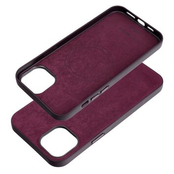 Woven Mag Cover kompatybilne z MagSafe do IPHONE 14 PLUS burgundowy