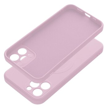 Futerał Silicone Mag Cover kompatybilny z MagSafe do IPHONE 12 PRO MAX różowy