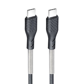 FORCELL Carbon kabel Typ C do Typ C 3.0 QC Power Delivery PD 60W CB-02C czarny 1 metr