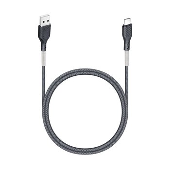 FORCELL Carbon kabel USB do Typ C QC3.0 3A CB-02B czarny 1 metr
