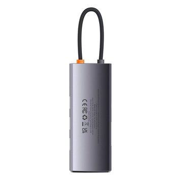 BASEUS HUB adapter przejściówka 6w1 Typ C na 3x USB3.0 / PD / SD/TF szary WKWG030213/BS-OH042