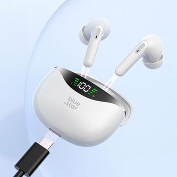 Blue Star suchawki bezprzewodowe stereo TWS T60 biae