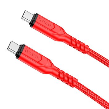 HOCO kabel Typ C do Typ C PD QC 3A 60W X59 1 m czerwony