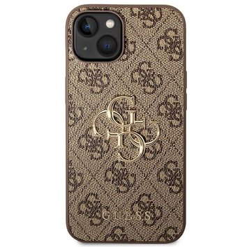 GUESS futera do IPHONE 13 / 14 / 15 GUHCP14S4GMGBR (4G Big Metal Logo) brzowy