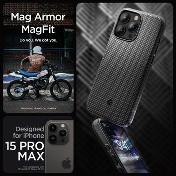SPIGEN MAG ARMOR MAGSAFE IPHONE 15 PRO MAX MATTE BLACK