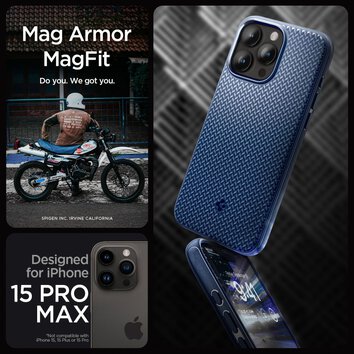 SPIGEN MAG ARMOR MAGSAFE IPHONE 15 PRO MAX NAVY BLUE