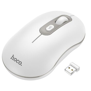 HOCO mysz komputerowa bezprzewodowa 2,4G 1600 dpi GM21 biała