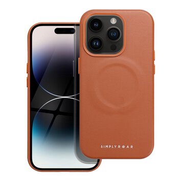Futera Roar Leather Mag Case kompatybilny z MagSafe - do iPhone 14 Pro Brzowy