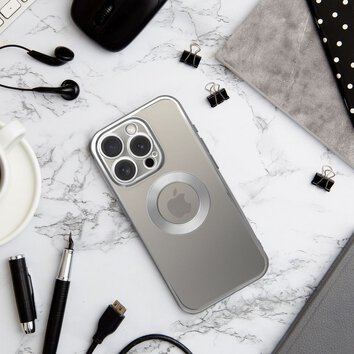 Futerał GLAM do IPHONE 16 Pro srebrny