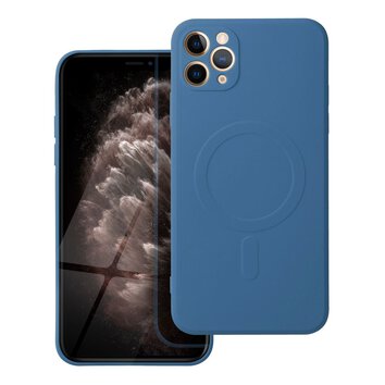 Futera SILICONE MAG COVER kompatybilny z MagSafe do IPHONE 11 Pro Max niebieski