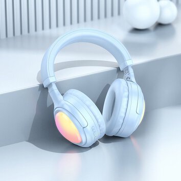HOCO suchawki bezprzewodowe bluetooth nagowne W48 niebieskie