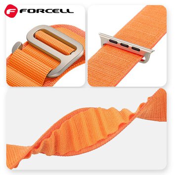 FORCELL F-DESIGN FA13 pasek / opaska do Apple Watch 38/40/41mm pomaraczowa