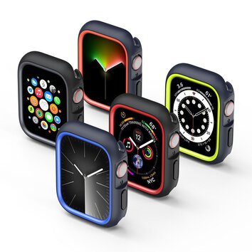 DUX DUCIS futera BAMO do Apple Watch 7 / 8 / 9 45 mm czarno pomaraczowy