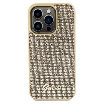 Oryginalne Etui GUESS Hardcase GUHCP14LPMSDGSD do iPhone 14 Pro (Disco Script Metal / zoty)