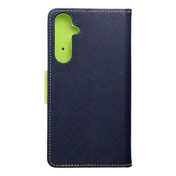 Kabura Fancy Book do SAMSUNG A35 granatowy / limonkowy